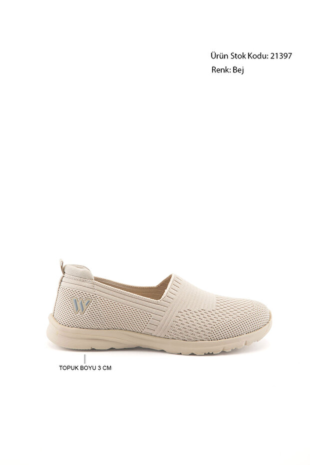 Bej Kadın Sneaker 21397 - 2