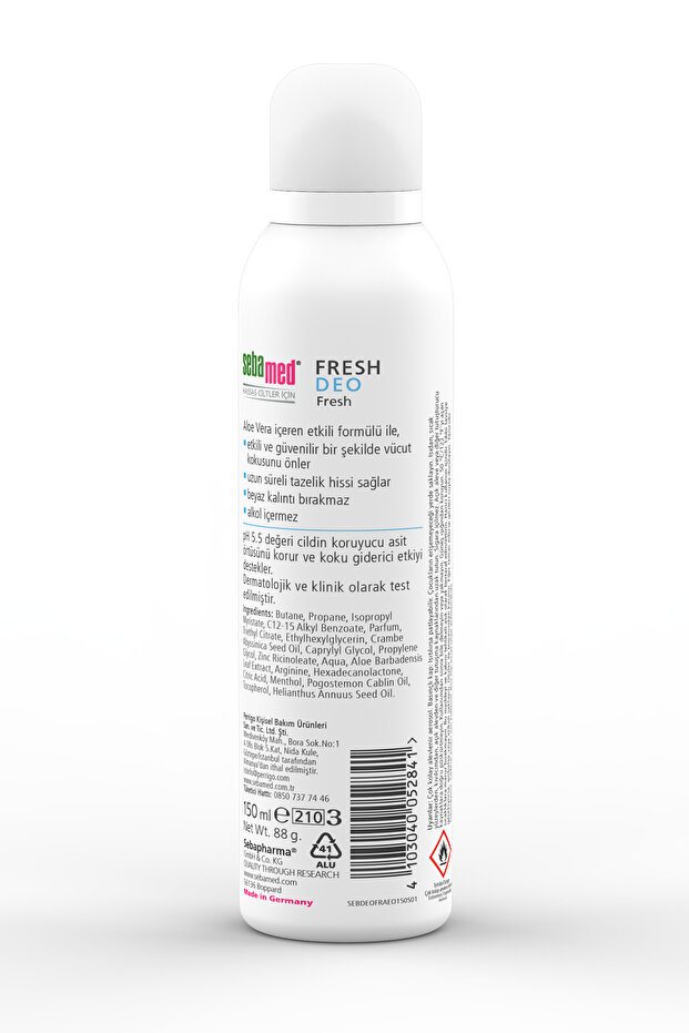 Hassas Ciltlere Özel Kadın Erkek 48 Saat Etkili Aerosol Fresh Deodorant 150ml - 3