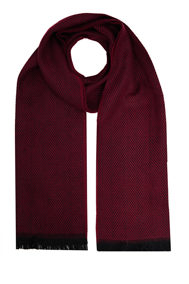 Winter Men's Burgundy Scarf