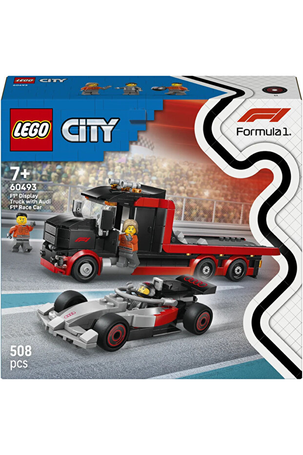 ® City Audi F1® Yarış Arabalı F1® Sergileme Kamyonu 60493 – 7 Yaş ve Üzeri Çocuklar için Oyuncak Yapım Seti (508 Parça) - 10