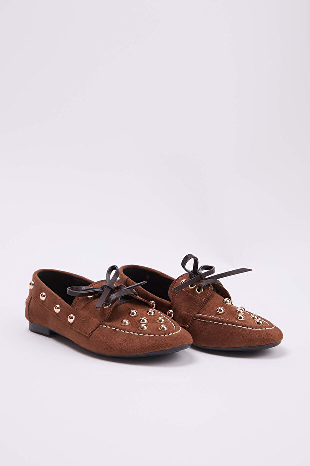 Koyu Kahverengi Kadın Loafer TAKSS26LA00013 - 2