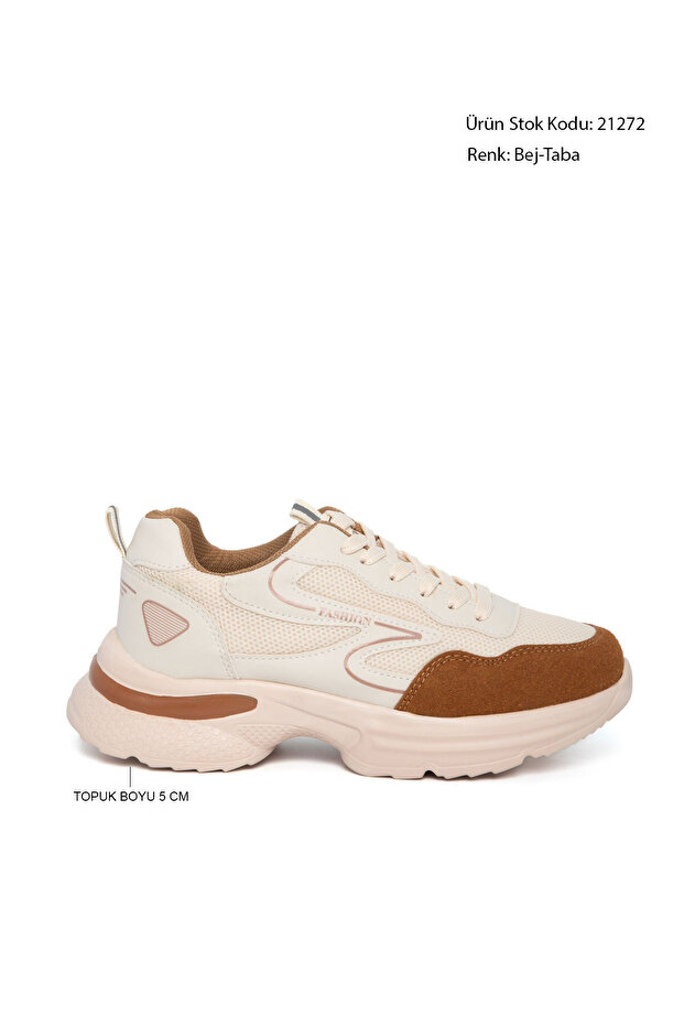 Bej-Taba Kadın Sneaker 21272 - 2