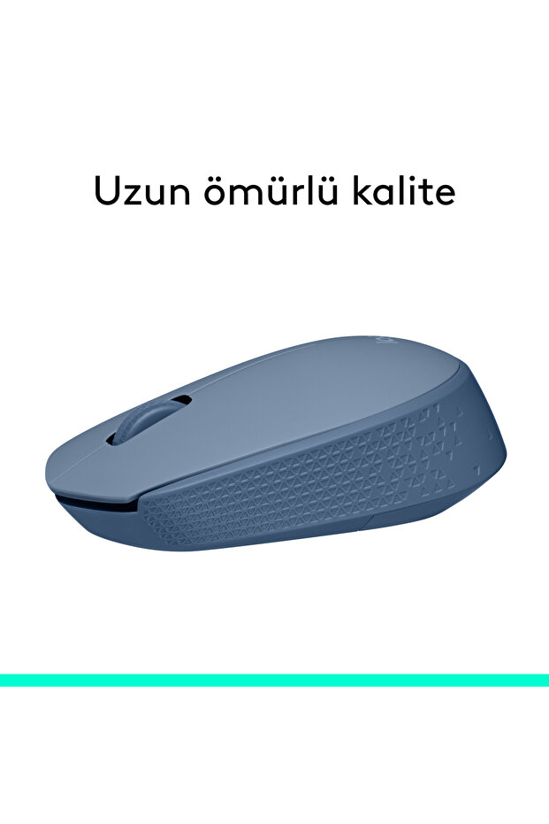 M171 USB Alıcılı Kablosuz Kompakt Mouse Açık Mavi 910-006866 - 6
