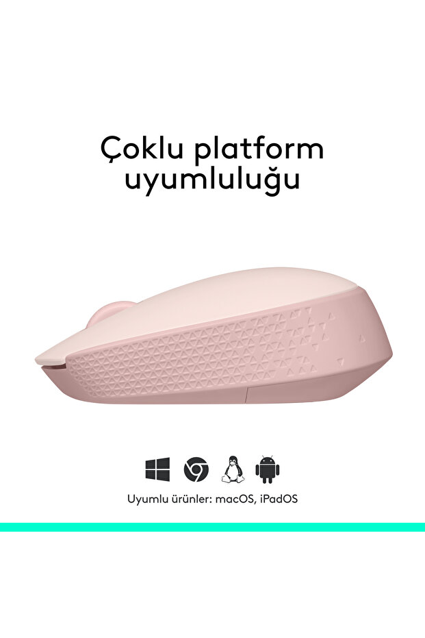M171 USB Alıcılı Kablosuz Kompakt Mouse, Pembe 910-006865 - 7