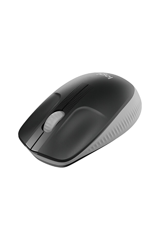 M190 Büyük Boy USB Alıcılı 1000 DPI Kablosuz Mouse, Açık Gri 910-005906 - 1