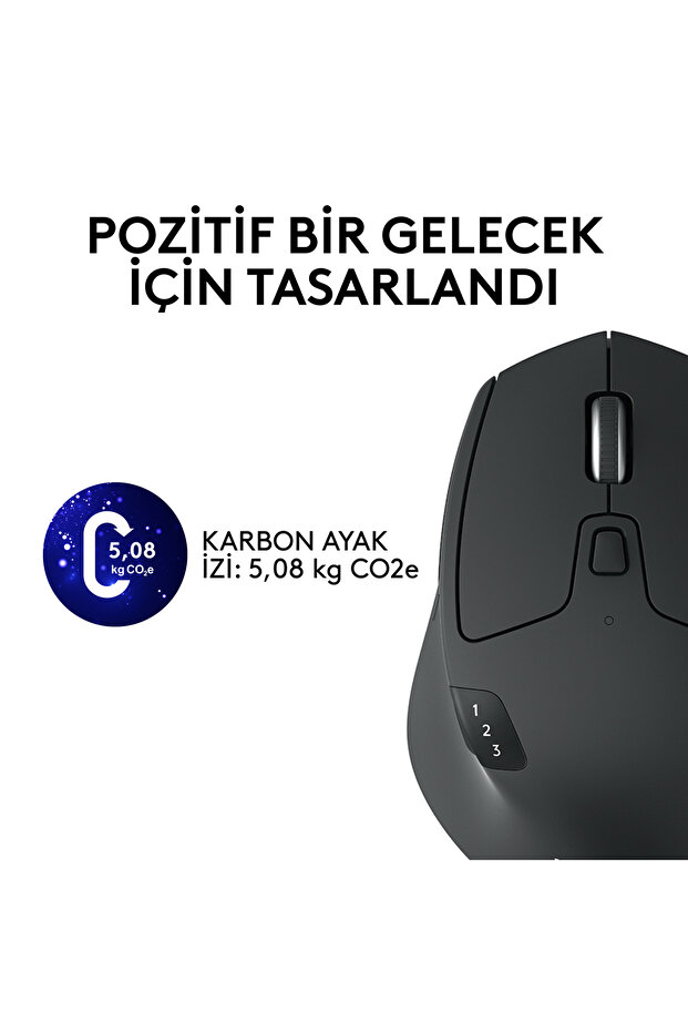 M720 Triathlon 1000 DPI Çoklu Cihaz Özellikli Kablosuz Mouse, Siyah 910-004791 - 12