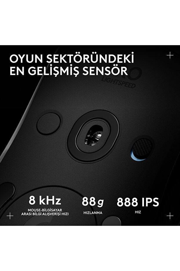G PRO 2 LIGHTSPEED HERO 2 32K DPI Sensör PC/Mac için Kablosuz Oyuncu Mouse, Siyah 910-007296 - 5