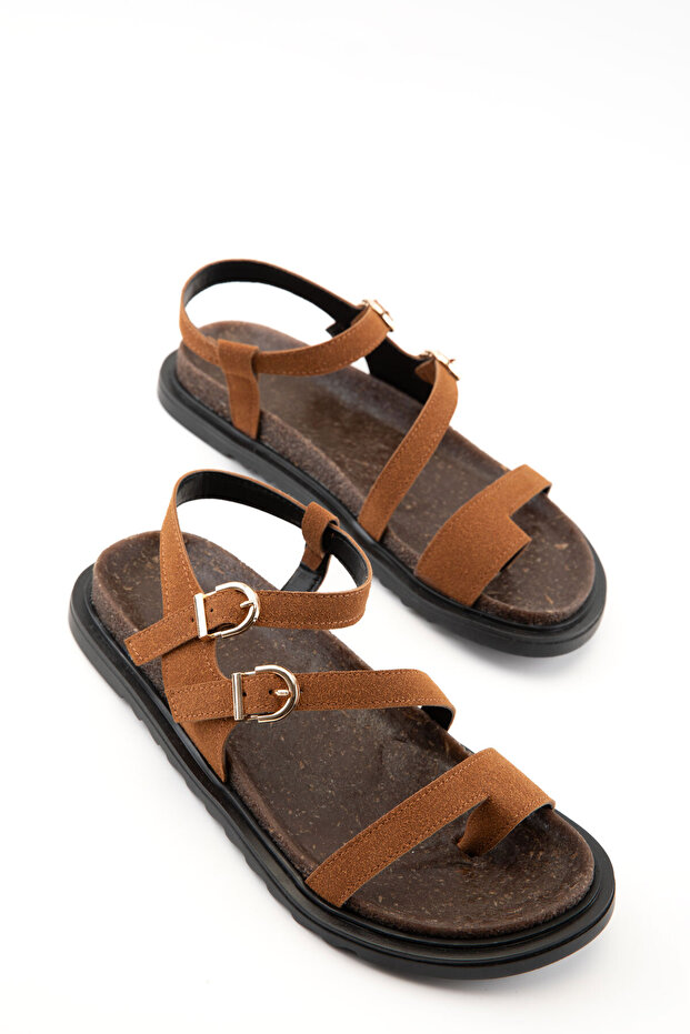 Hellbraune Damensandalen 21314 - 4