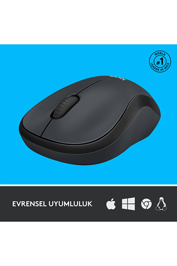 M221 Sessiz Kompakt Kablosuz Mouse, Siyah 910-006510 - 4