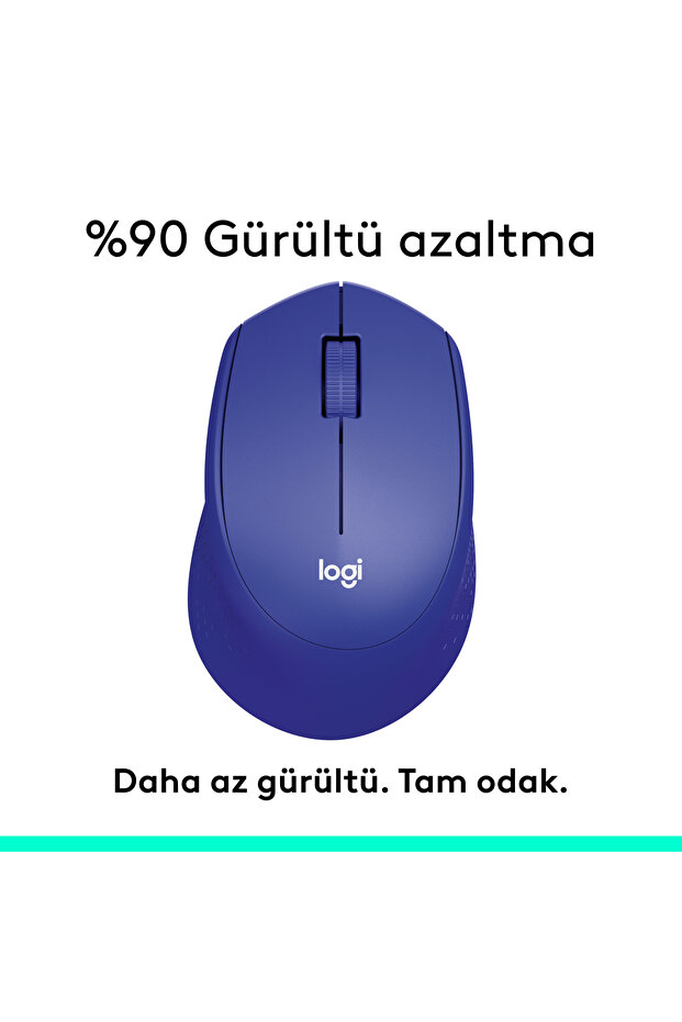 M330 Sessiz Kablosuz Optik Mouse, Mavi 910-004910 - 7