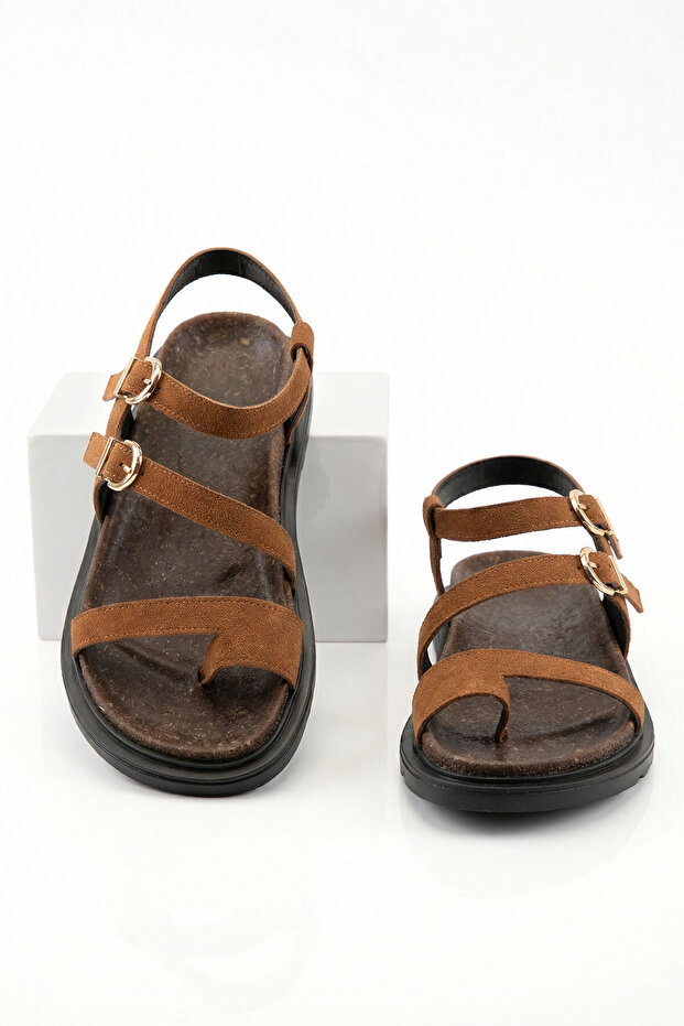 Hellbraune Damensandalen 21314 - 6
