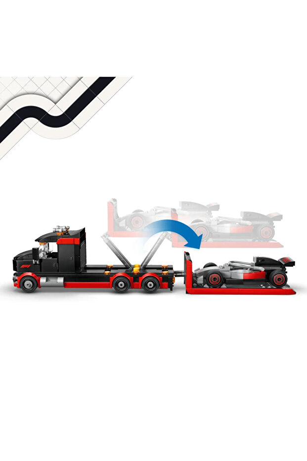 ® City Audi F1® Yarış Arabalı F1® Sergileme Kamyonu 60493 – 7 Yaş ve Üzeri Çocuklar için Oyuncak Yapım Seti (508 Parça) - 4