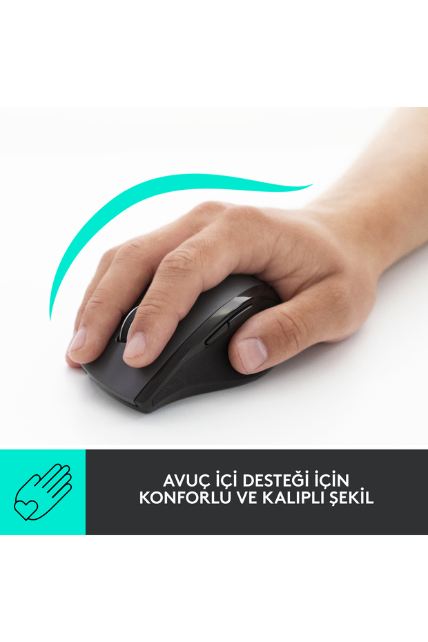 M705 Marathon 1000 DPI Kablosuz Mouse, Siyah 910-001949 - 3