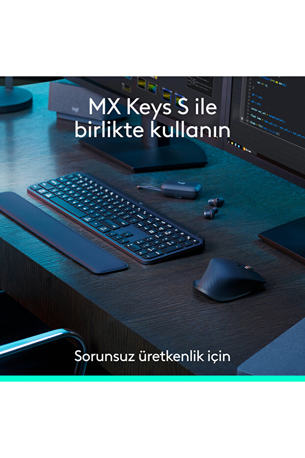 MX Master 3S Bluetooth Edition Performans 8000 DPI Optik Sessiz Kablosuz Mouse, Siyah 910-007501 - 10