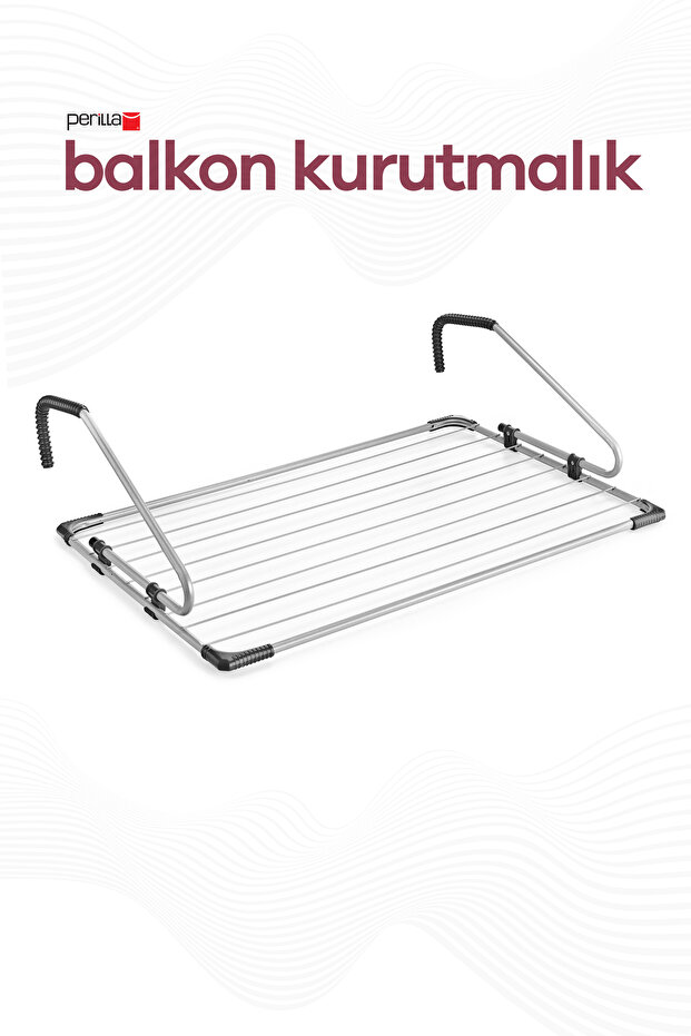 Dirsekli Balkon Kurutmalığı Katlanabilir Taşınabilir 11 Metre Asma Kapasitesi - 1