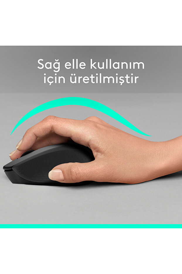 M330 Sessiz Kablosuz Optik Mouse, Siyah 910-004909 - 5