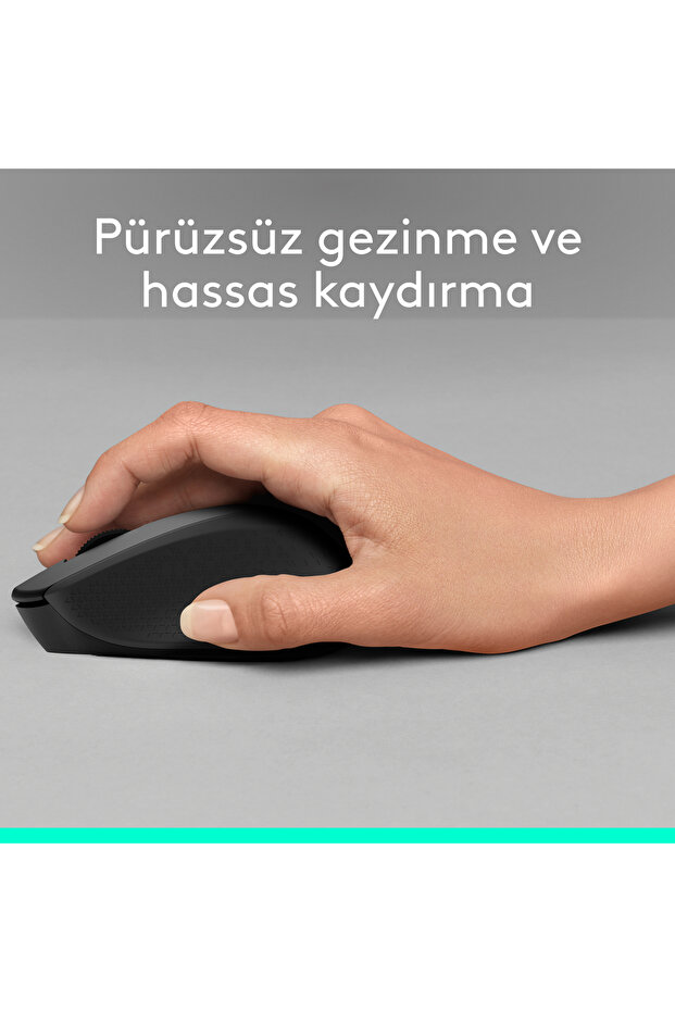 M330 Sessiz Kablosuz Optik Mouse, Siyah 910-004909 - 6
