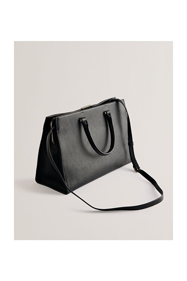 Rosane Handtasche Leder 35 cm - 3