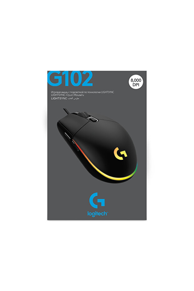 G G102 LIGHTSYNC RGB Aydınlatmalı 8000 DPI Kablolu Oyuncu Mouse, Siyah 910-005823 - 12