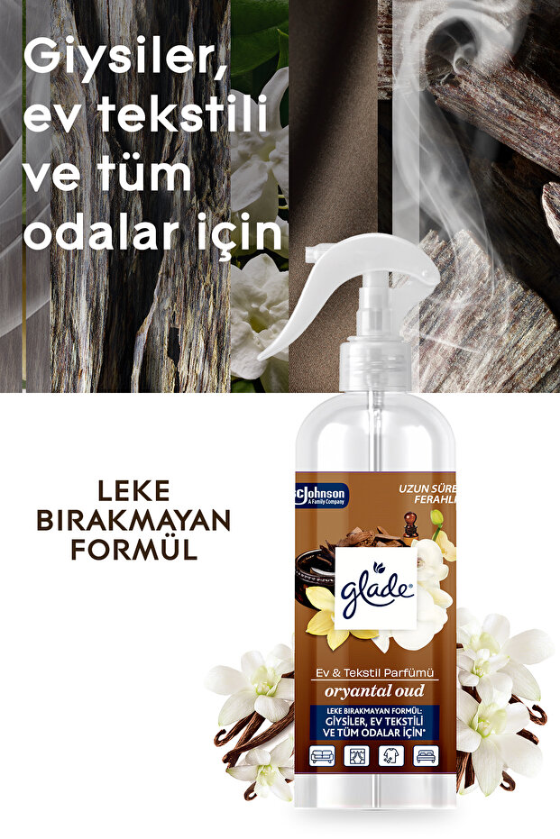 Ev ve Tekstil Spreyi Oryantal Oud 450 ml, Leke Bırakmaz