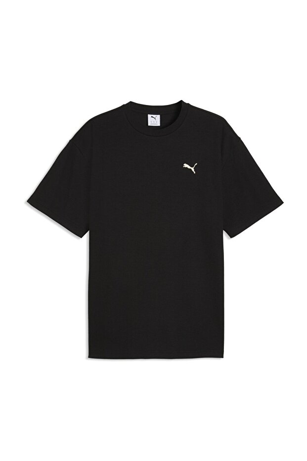 Adults; Male, Unisex; T-Shirts; Relaxed-Fit Short-Sleeve; Black; Puma Shuffle; S
