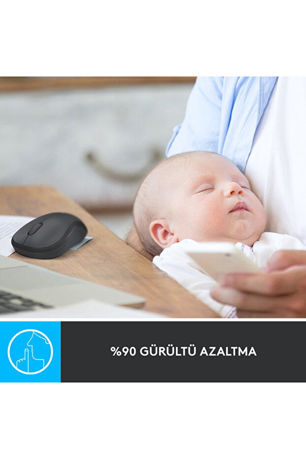 M221 Sessiz Kompakt Kablosuz Mouse, Siyah 910-006510 - 2