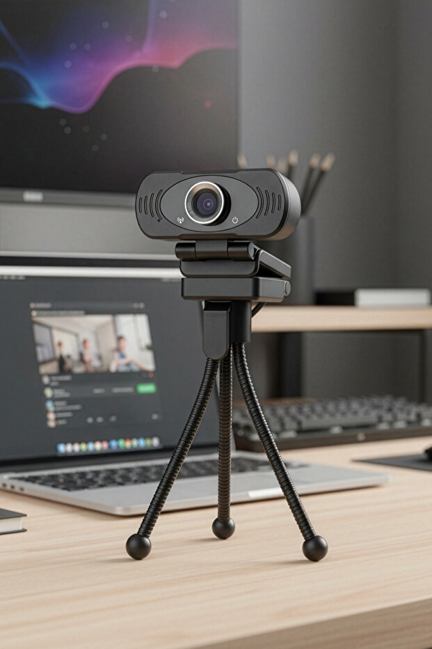 Everest Original SC-HD03 1080P Full HD Metal Tripod Hediyeli Webcam Usb Pc Kamera