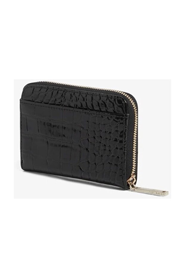 Croc Effect Small Zip Around Wallet - 2