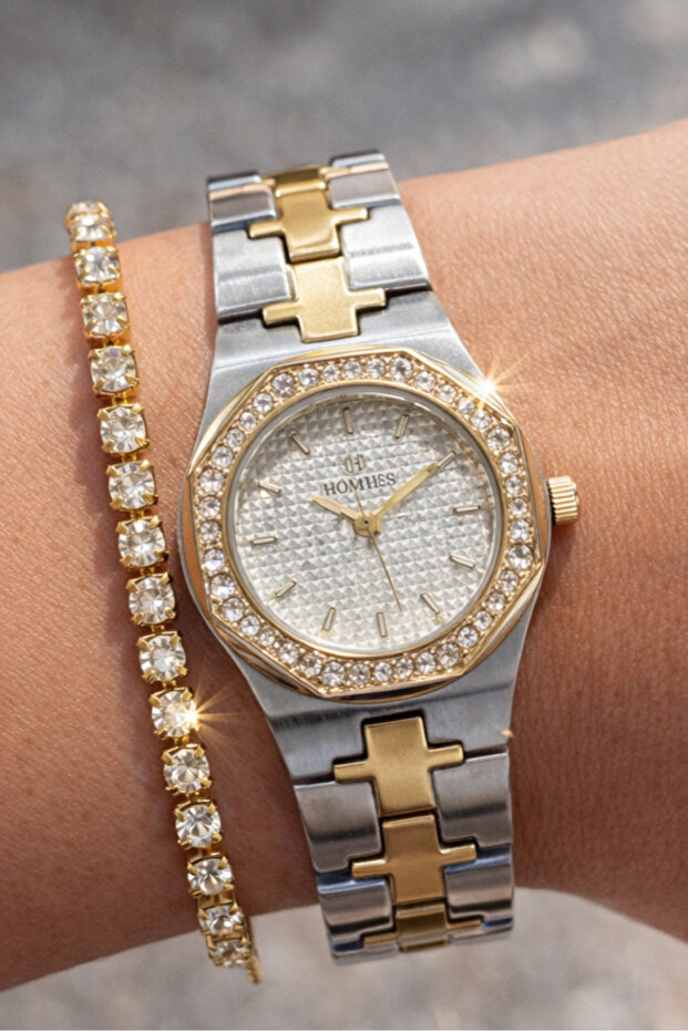 Women Wrist Watch Small Case Gift Box with Bracelet Gift for Special Occasions.Hm7373S01