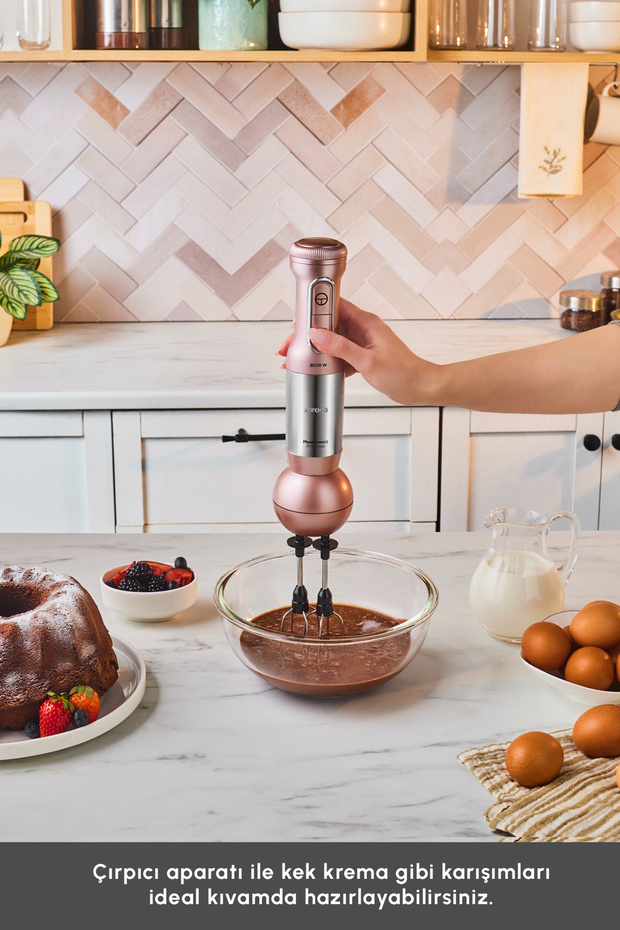 Mastermaid Prosteel Cam Mutfak Robotu Uzun Blender Ayaklı 6 Bıçaklı 2500 W Rosegold - 10