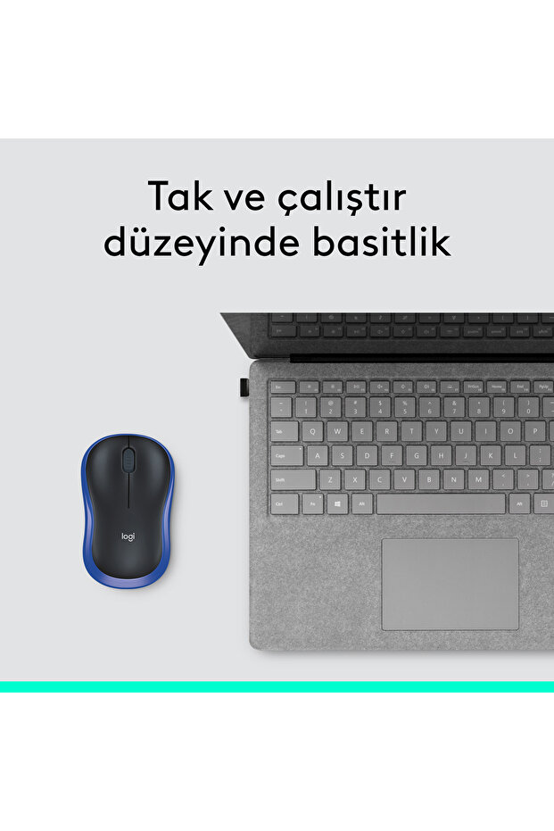 M185 USB Alıcılı Kompakt Kablosuz Mouse, Mavi 910-002236 - 9