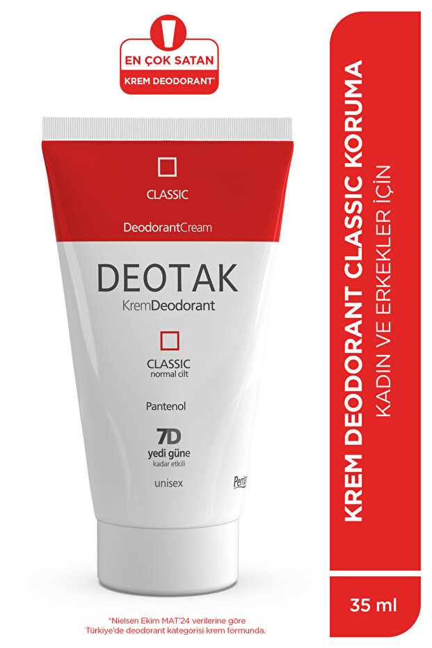 Classic Koruma Krem Deodorant 35 ml 7 Güne Etkili Hassas Ciltler Kadın Erkek Ter Önleyici Unisex - 1