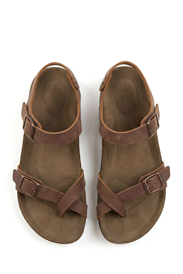 Hellbraune Damensandalen 16399 - 4