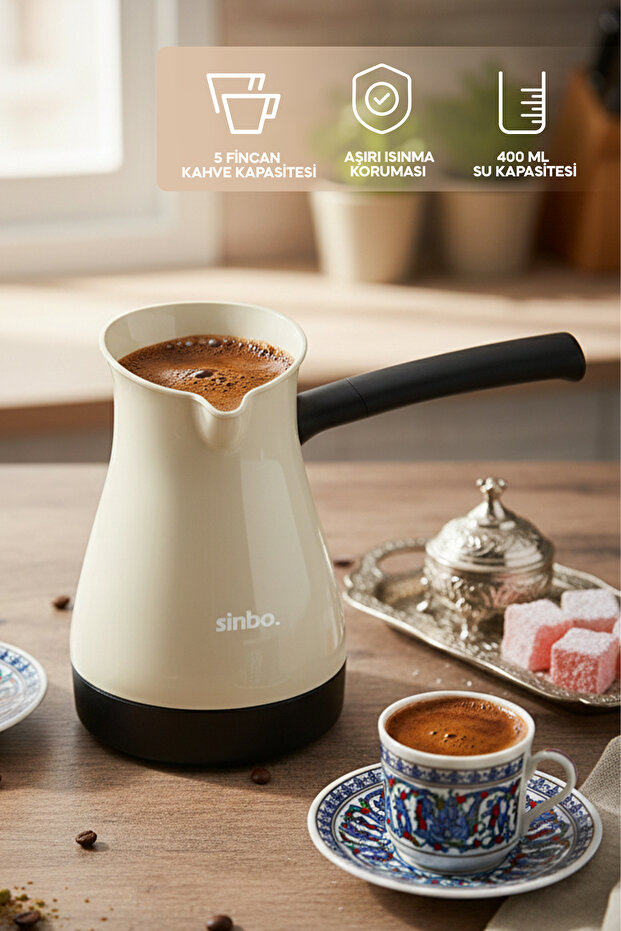 ماكينة صنع القهوة التركية SCM-2951 - كريمي