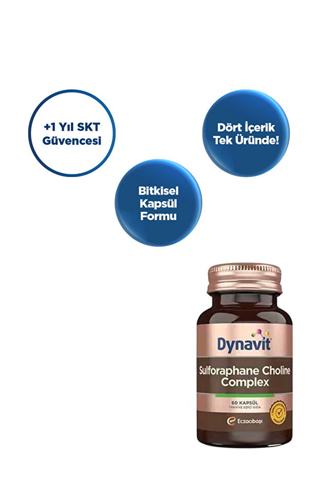 Sulforafan Kolin Kompleks 60 Kapsül - Kolin, Brokoli, Deve Dikeni, Enginar – Karaciğer Sağlığı - 2