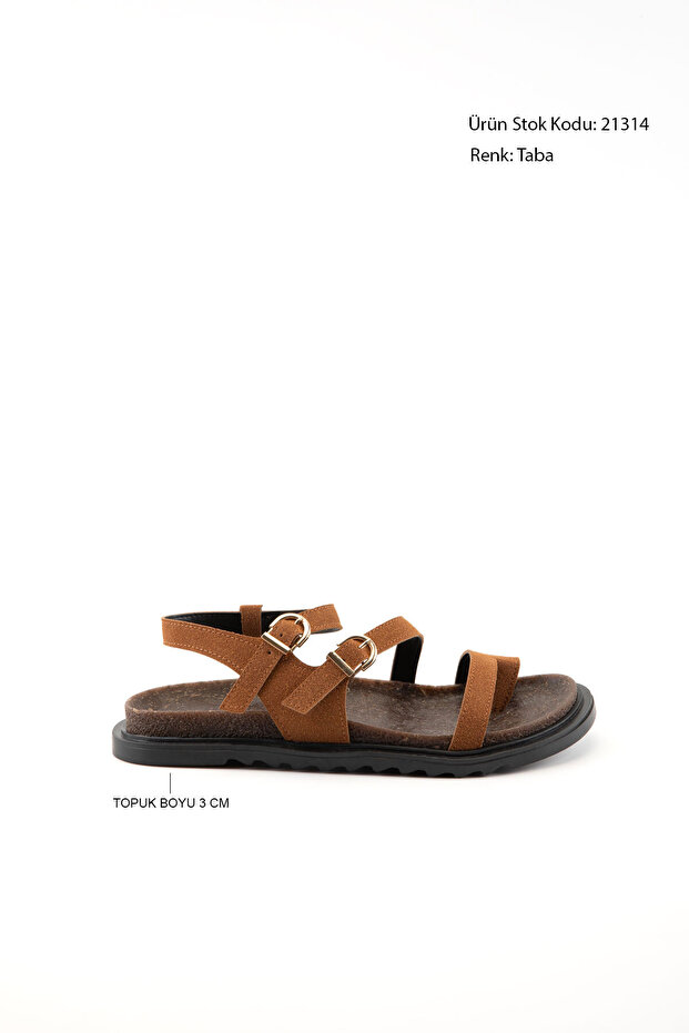 Hellbraune Damensandalen 21314 - 2