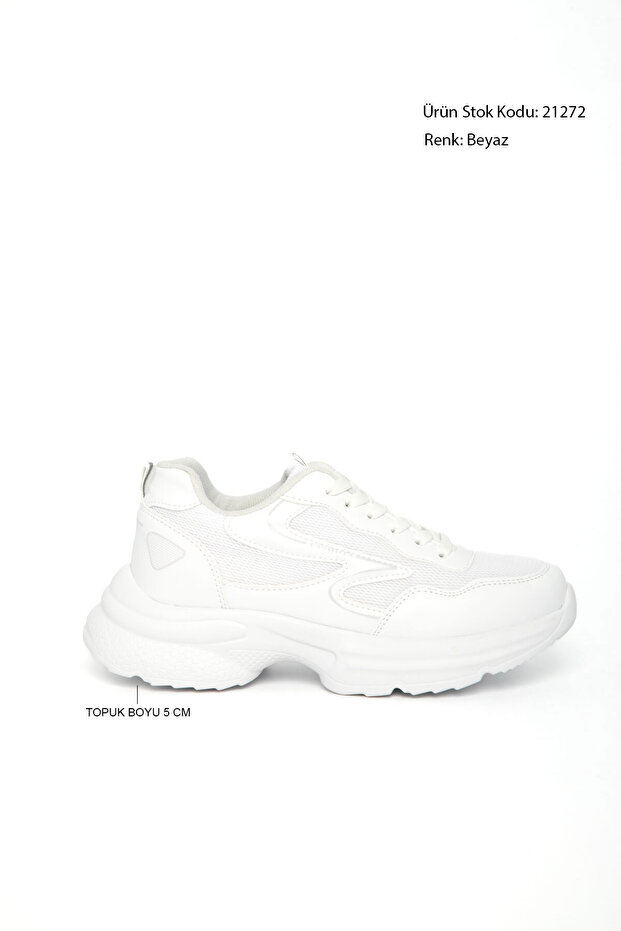 Beyaz Kadın Sneaker 21272 - 4