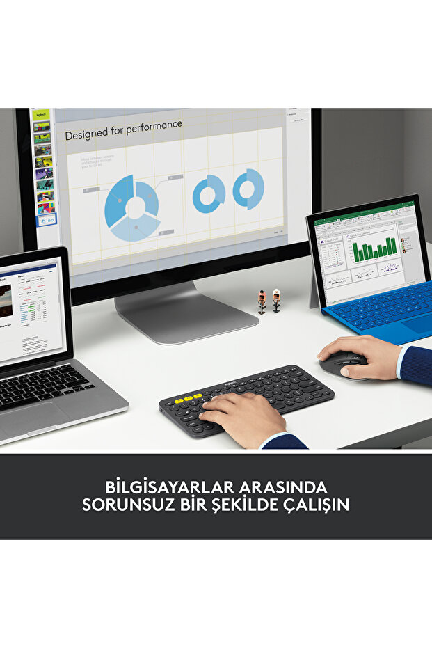 M720 Triathlon 1000 DPI Çoklu Cihaz Özellikli Kablosuz Mouse, Siyah 910-004791 - 6