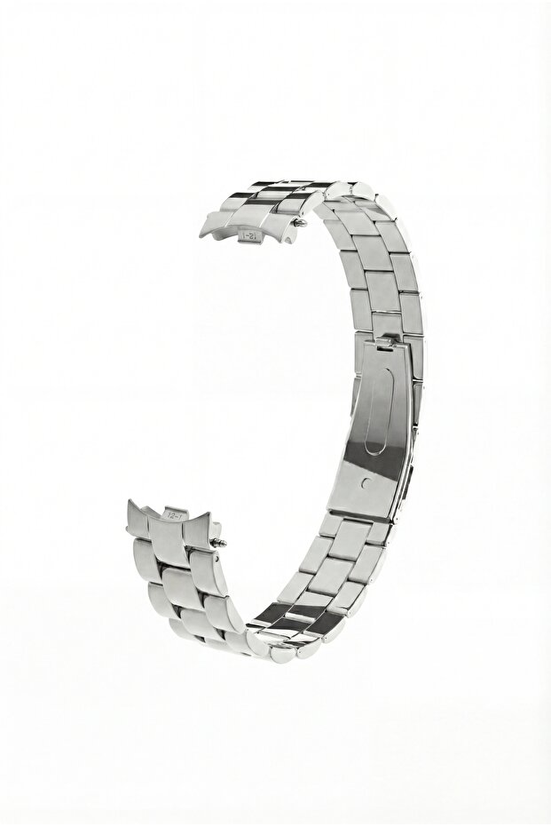 Xiaomi Mi Band 8 Compatible Link Stainless Steel Clip Watch Cord Strap Bracelet