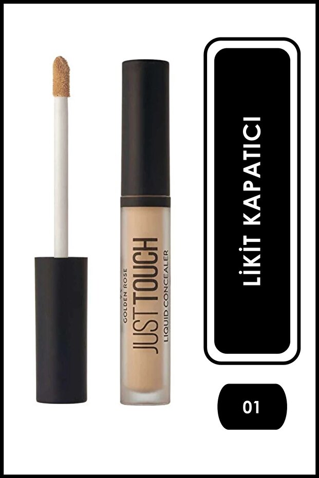 Golden Rose Just Touch Liquid Concealer No: 01 - Niacinamide ve Vitamin E İçerikli Kapatıcı