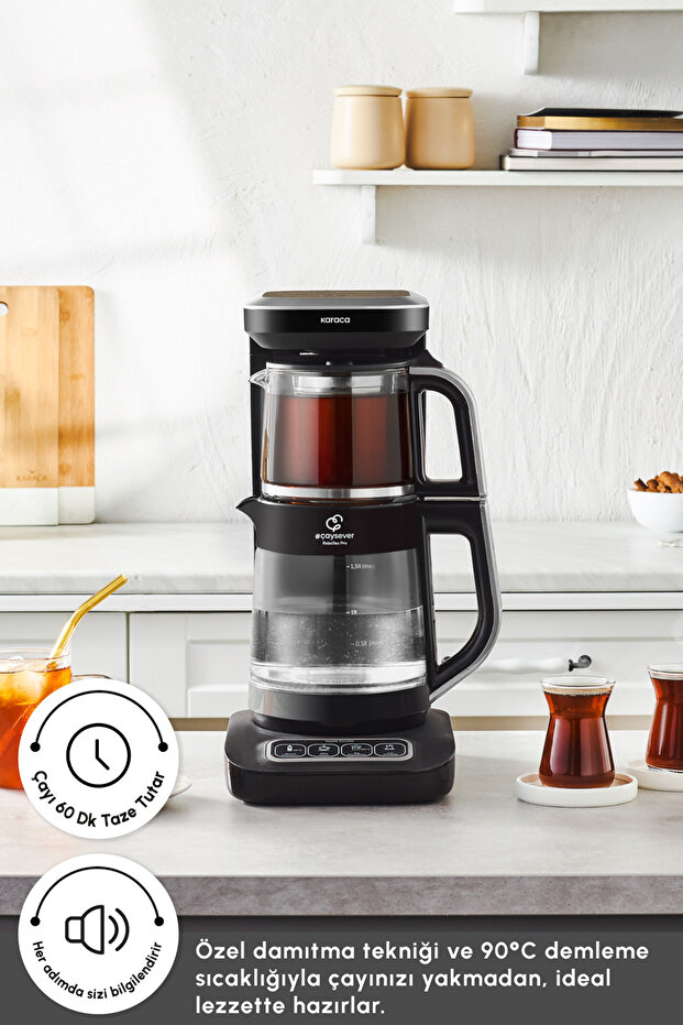 Çaysever Robotea Pro Connect 4 in 1 Konuşan Cam Çay Makinesi Silver - 3
