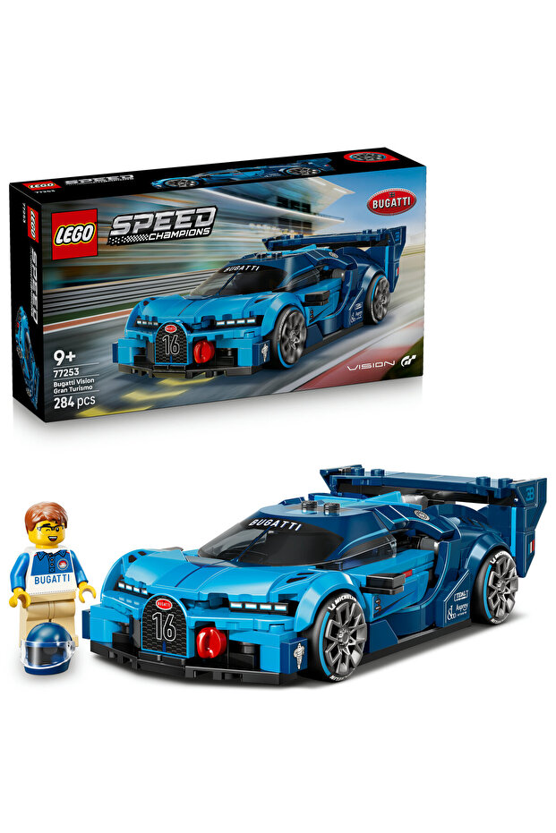 ® Speed Champions Bugatti Vision Gran Turismo Araba 77253 - 9+ Oyuncak Yapım Seti (284 Parça) - 1