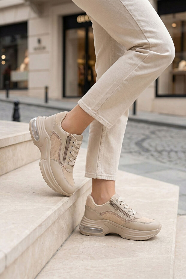 Beige Women's Sneaker 21373