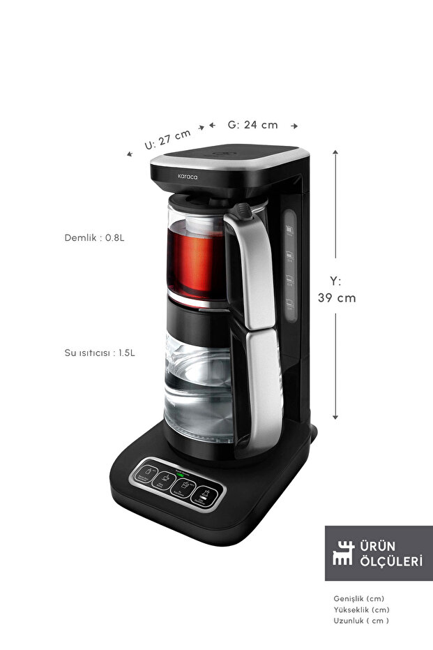 Çaysever Robotea Pro Connect 4 in 1 Konuşan Cam Çay Makinesi Silver - 2