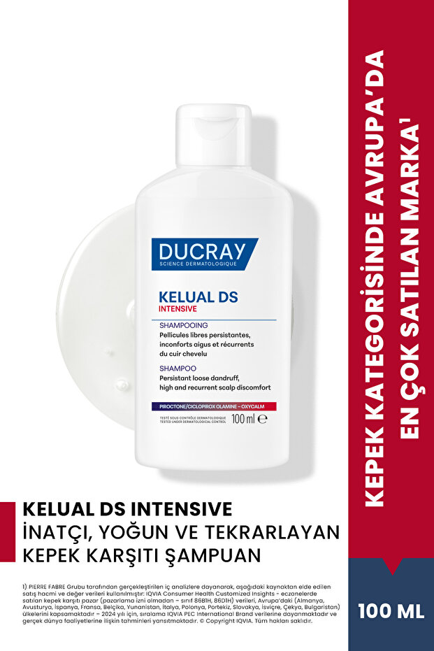 Ducray Kelual DS Intensive İnatçı, Yoğun ve Tekrarlayan Kepek Karşıtı Şampuan 100 ml
