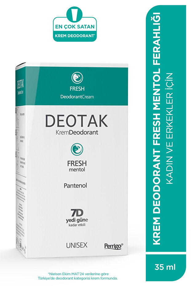 Mentol Ferahlığı Krem Deodorant 35 ml 7 Güne Kadar Etkili Hassas Ciltler Ter Kokusu Önleyici Unisex - 2