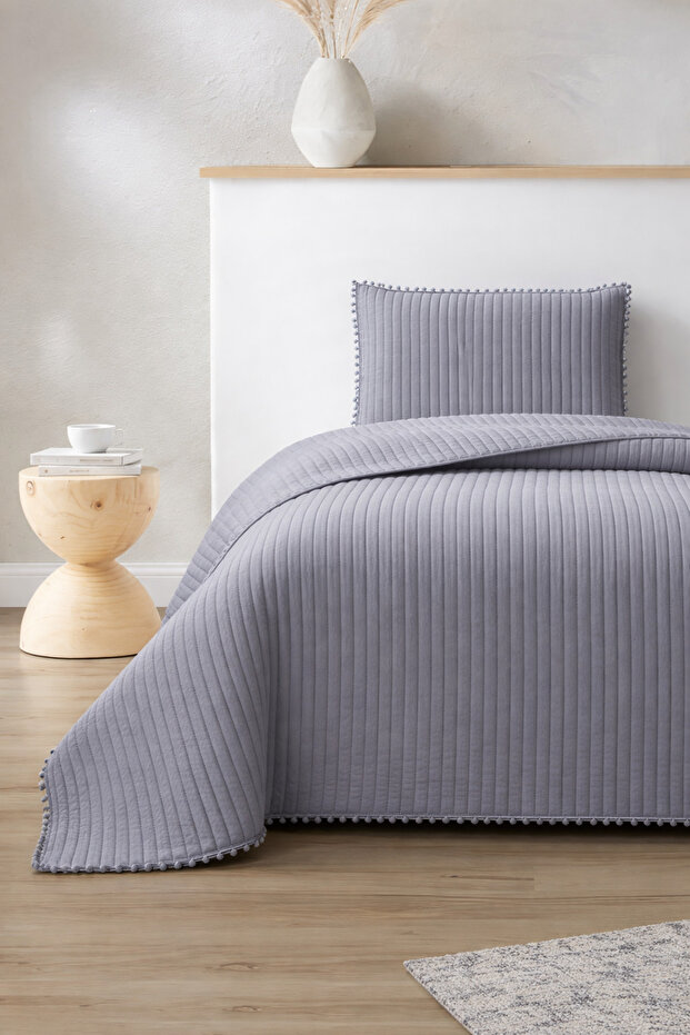 Venice Fiber Filled Single 180X240 cm Bedspread Anthracite