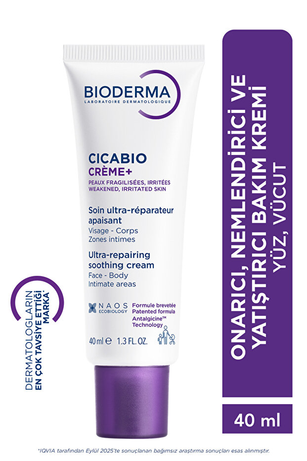 Cicabio Cream+ Onarıcı Yatıştırıcı Nemlendirici Cica Krem Bebek Çocuk Yetişkin Yüz Vücut 40 ml - 1
