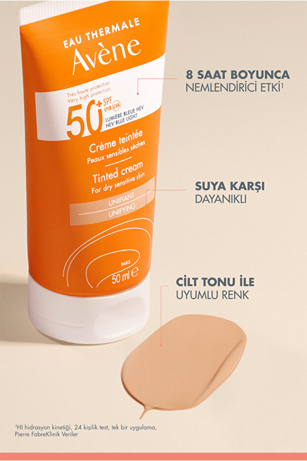 Cream SPF 50+ Kuru Ciltler için Renkli Güneş Kremi Yüksek Koruma ve Nemlendirici Etkili 50 ml - 6