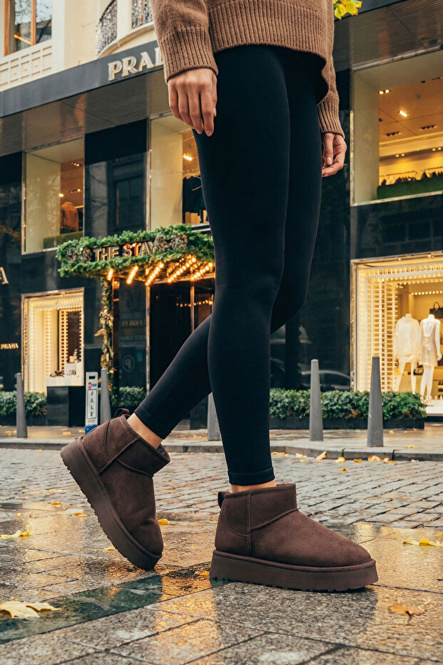 Kaffee Wildleder 19761 Stiefel & Bootie - 5